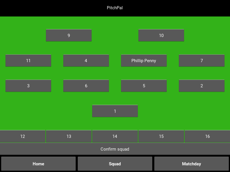Playing position allocated to chosen player Alt text